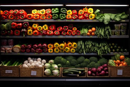 農(nóng)產(chǎn)品新鮮蔬菜貨架攝影圖 攝影圖