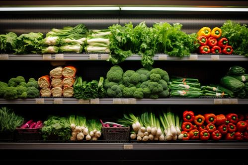 農(nóng)產(chǎn)品新鮮蔬菜貨架攝影圖 展現(xiàn)農(nóng)產(chǎn)品的生產(chǎn)過(guò)程